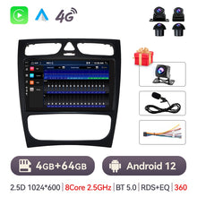 Load image into Gallery viewer, Eunavi Android Auto GPS For Mercedes Benz C Class CLK Class S203 W203 W209 A209 2000-2005 Car Radio Multimedia 2 din 4G Carplay