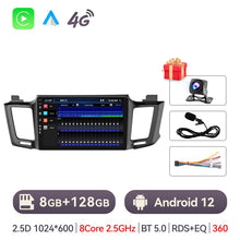 Load image into Gallery viewer, Eunavi 2 Din Android 10 Car Radio For Toyota RAV4 2013 2014 2015 - 2018 Carplay Multimedia Player 4G 2din Autoradio GPS Navi