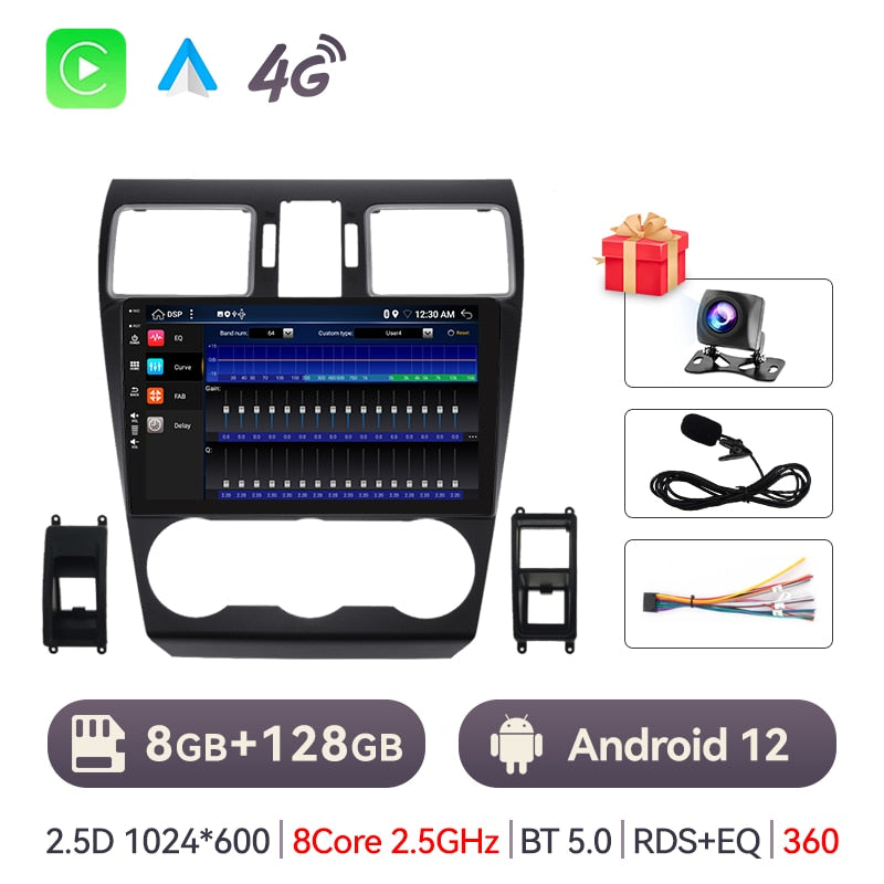 Eunavi 4G 2 Din Android Auto Radio For Subaru Forester 2013-2018 Car Multimedia Player DSP Carplay GPS Navigation 2Din Autoradio