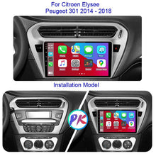 Load image into Gallery viewer, Eunavi Android 10 Car Radio For Peugeot 301 Citroen Elysee 2013-2018 Car Radio 2 Din CarPlay Android Auto Stereo GPS Navigation