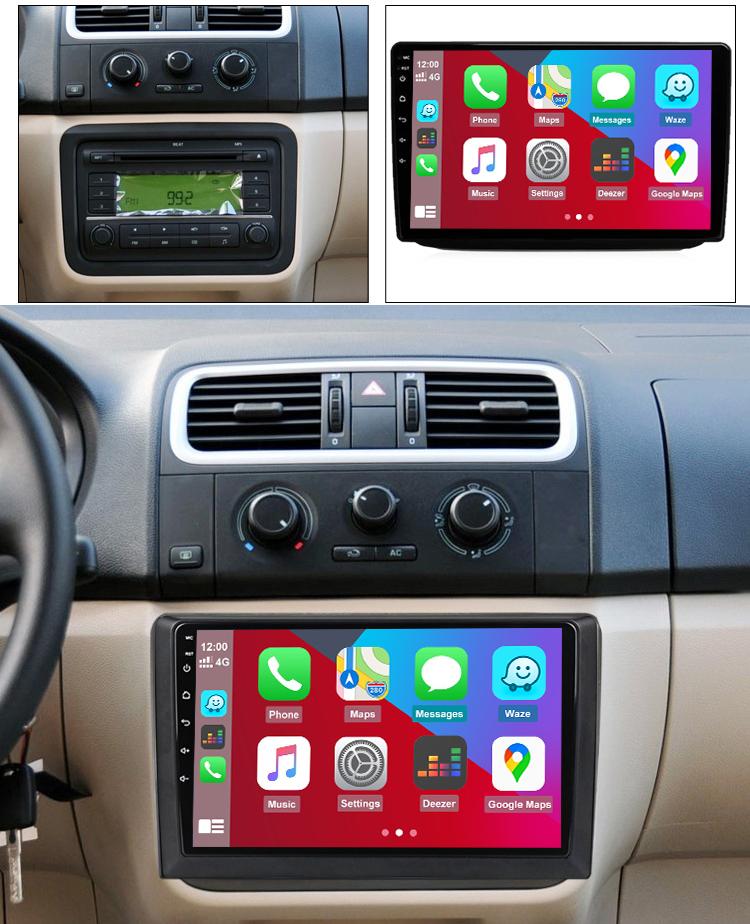 Eunavi Android 10 Car Radio For Skoda Fabia 2008-2014 Auto Multimedia Video Player GPS Autoradio Carplay 4G 2din 2 Din No DVD