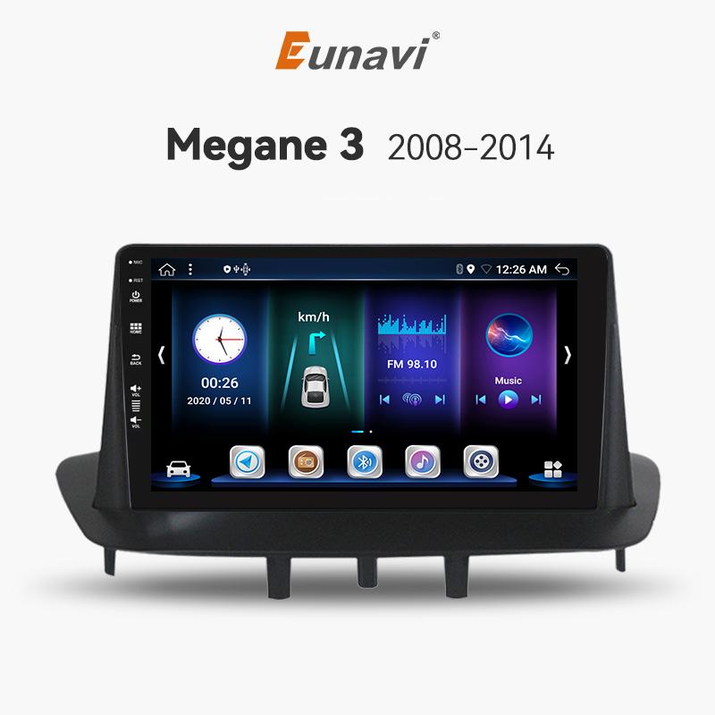 Eunavi Carplay 4G 2.5GHz Radio For Renault Megane 3 Fluence 2008-2014 Car Multimedia Player GPS Android auto Autoradio 2din