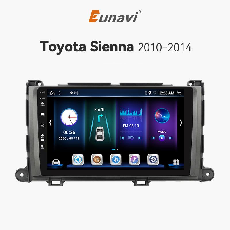Eunavi 2Din 8Core for Toyota Sienna XL30 2010-2014 Car Radio Multimedia Video Player Navigation Stereo GPS Android Auto Carplay