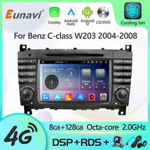 Load image into Gallery viewer, Eunavi 2 Din Android 12 Radio DVD Player For Mercedes Benz W203 Vito W639 VaneoCLK W209 W210M 2000-2005 GPS Carplay Multimedia