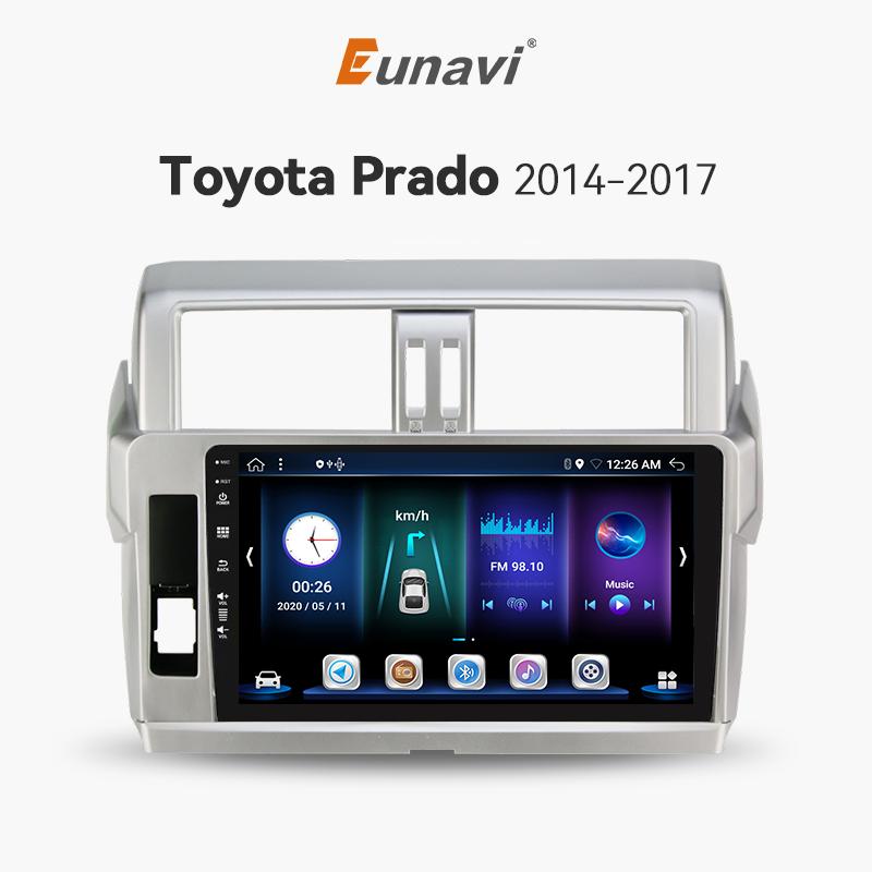 Eunavi Android auto Radio Player For Toyota Land Cruiser Prado 150 2013-2017 Car Multimedia 4G DSP Carplay GPS 2din 2 din dvd