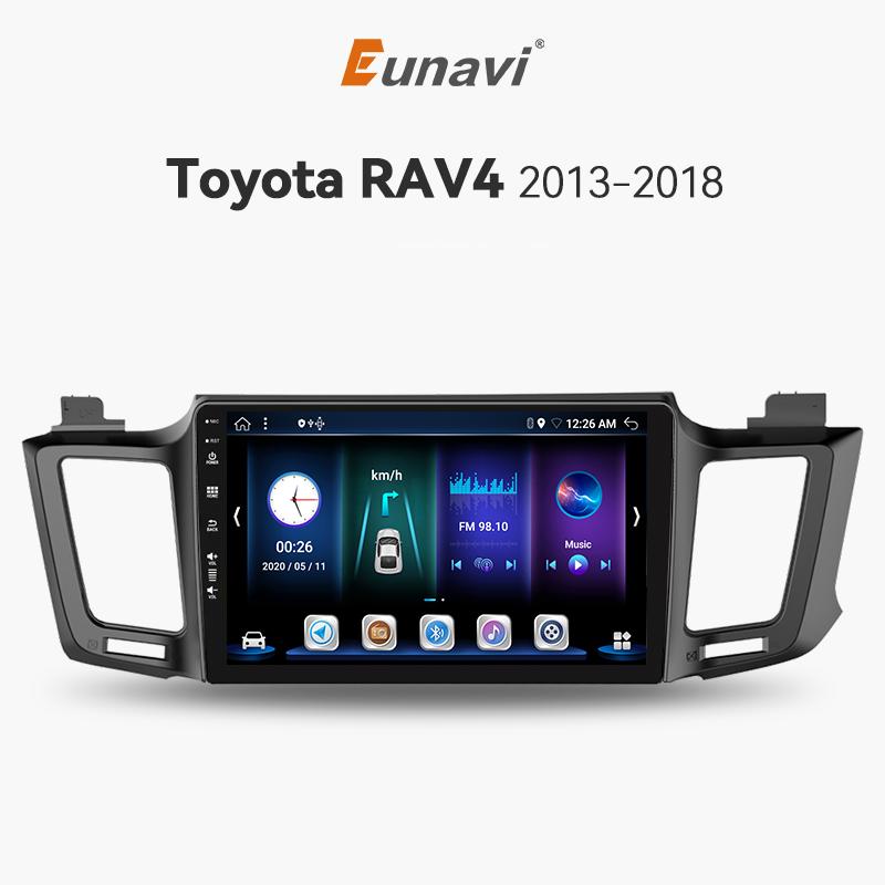 Eunavi 2 Din Android 10 Car Radio For Toyota RAV4 2013 2014 2015 - 2018 Carplay Multimedia Player 4G 2din Autoradio GPS Navi