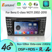 Load image into Gallery viewer, Eunavi 2 Din Android 12 Radio DVD Player For Mercedes Benz E-class E Class W211 E200 CLS 2002-2010 GPS Multimedia