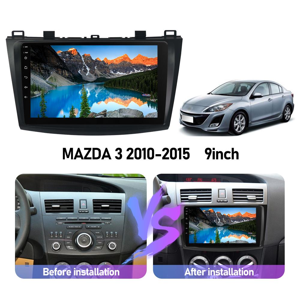 Eunavi 9'' Android 10 Car Radio Stereo For MAZDA 3 Mazda3 Multimedia Player  2010-2015Head Unit Carplay 4G GPS Navigation 2.5HGz