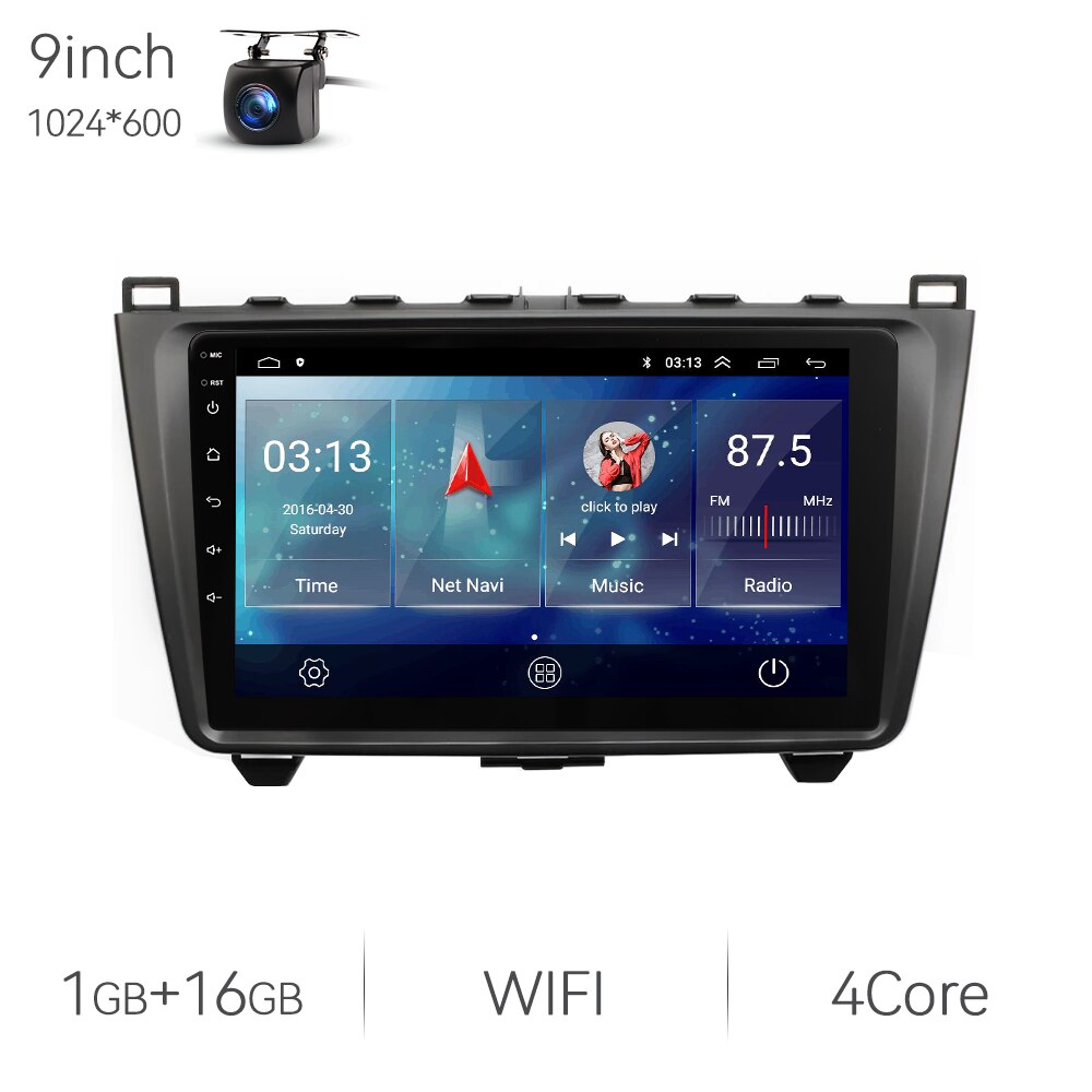 Eunavi 7862 13.1inch 2din Android Auto Radio For Mazda 6  2008 - 2015 Car Multimedia Video Player GPS Stereo 4G 8Core 2K
