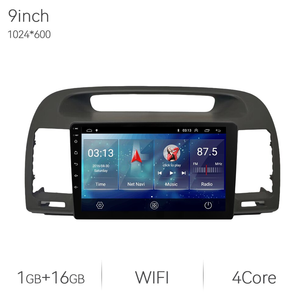 Eunavi 7862 13.1'' 2din Android Auto Radio For Toyota Camry 5 XV 30 2001-2006 Car Multimedia Video Player GPS Stereo 4G 8Core 2K
