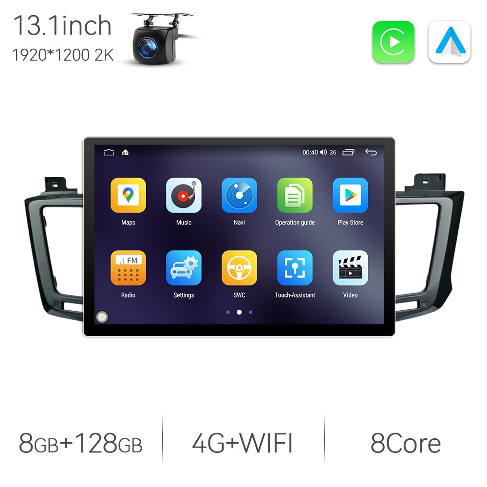 Eunavi 7862 2din Android Auto Radio For Toyota RAV4 4 XA40 5 XA50 2012-2018 Car Multimedia Video Player GPS Stereo 4G 8Core 2K
