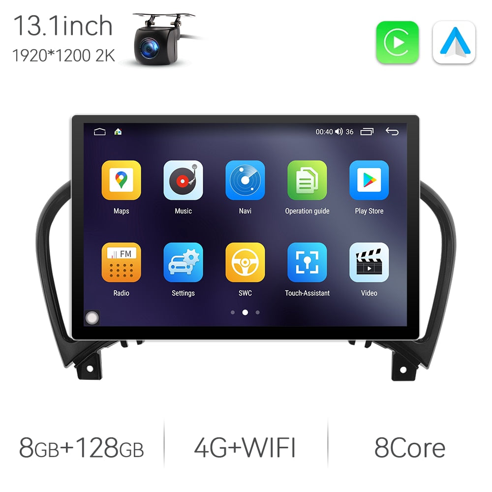 Eunavi 7862 8Core 2K 13.1'' 2din Android Radio For Nissan Juke 2010 - 2014 Car Multimedia Video Player GPS Stereo