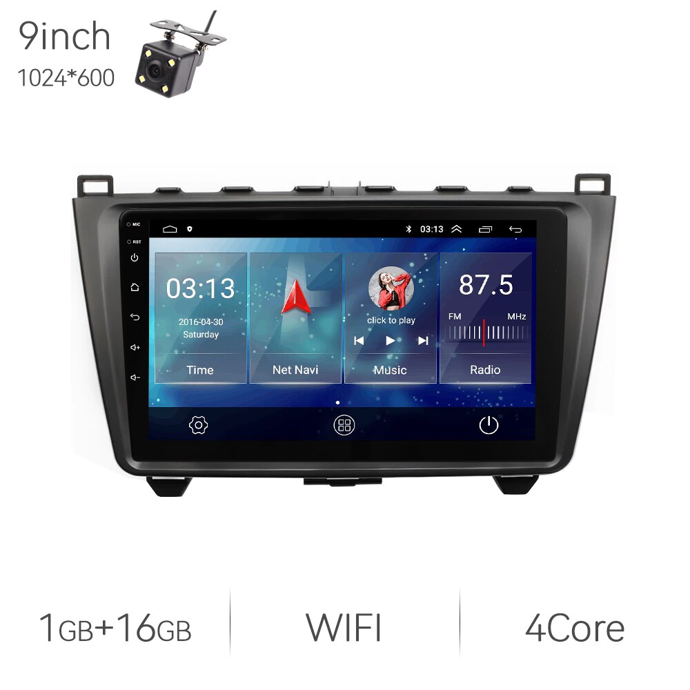 Eunavi 7862 13.1inch 2din Android Auto Radio For Mazda 6  2008 - 2015 Car Multimedia Video Player GPS Stereo 4G 8Core 2K