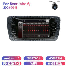 Load image into Gallery viewer, Eunavi 2 Din Android Car Radio Audio DVD For Seat Ibiza 6j 2009 2010 2011 2012 2013 Multimedia Player 2Din Screen GPS Navigation