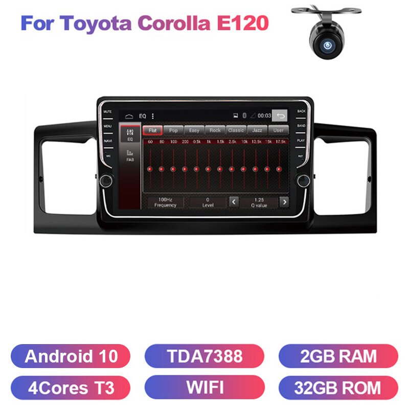 Eunavi DSP 4G 64G Car DVD Player For Toyota Corolla E120 BYD F3 2 Din Car Multimedia Stereo GPS Auto Radio 8Core Android 10