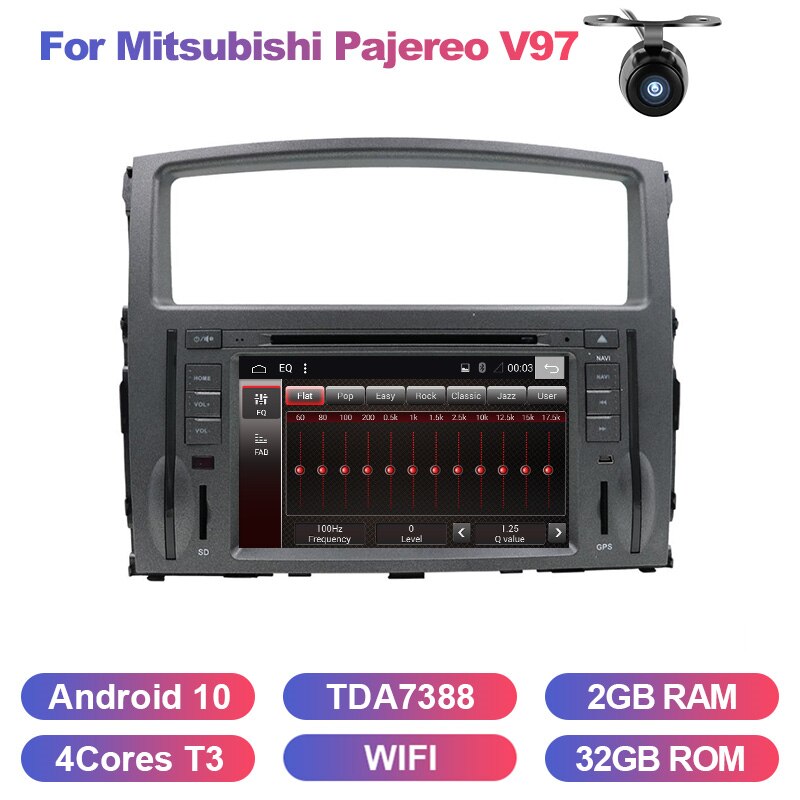 Eunavi 2 Din 7'' Android Car Radio DVD GPS Auto For MITSUBISHI PAJERO V97 2006-2014 Audio Stereo Multimedia Player WIFI