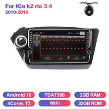 Load image into Gallery viewer, Eunavi 2 Din Android 10 Car radio GPS For Kia k2 rio 3 4 2010-2016 Multimedia stereo navigation Autoradio TDA7851 4GB 64GB