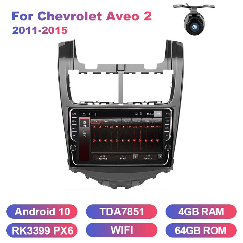 Eunavi Car Multimedia Radio player For Chevrolet Aveo 2 2011-2015 GPS Navigation Android system 2 din Stereo WIFI USB no dvd