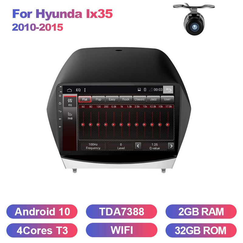 Eunavi 2 Din Car Radio multimedia Player For Hyunda Ix35 2010-2015 Video GPS Navigation no cd 2din headunit 4GB 64GB Android 10
