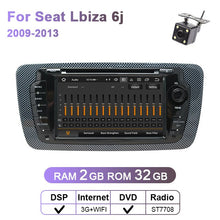 Load image into Gallery viewer, Eunavi 2 Din Car Radio Audio DVD For Seat Ibiza 6j 2009 2010 2011 2012 2013 Multimedia Player 3G WIFI 2Din GPS Navigation