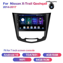 Load image into Gallery viewer, Eunavi 2 Din Android 10 Auto Stereo Car Radio For Nissan X Trail Qashqail 2014-2017 Multimedia Video Player Carplay 2Din GPS