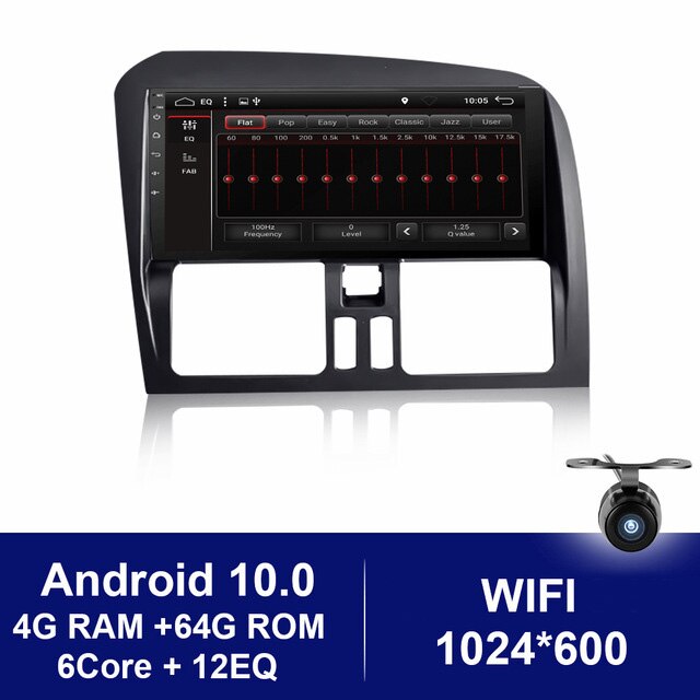 Eunavi Android 10 Autoradio For Volvo XC60 2015 2016 2017 Multimedia Stereo Car Radio Player Navigation GPS 1 Din Head Unit