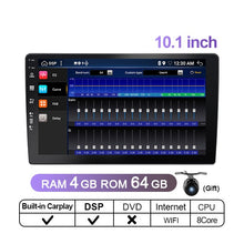Load image into Gallery viewer, Eunavi 8Core DSP 4G+64G 2 Din Car Radio Multimedia Video Player Android 9 10.1 inch Touch Screen Universal Head unit GPS Stereo