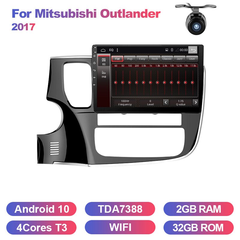 Eunavi 2 din car radio stereo multimedia for Mitsubishi Outlander 2017 2Din headunit GPS TDA7851 audio navigation Android 10