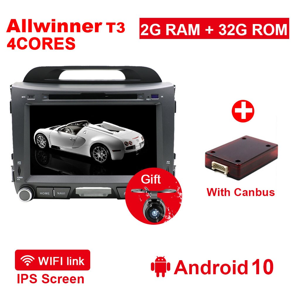 Eunavi 2 din Android 10 car dvd radio for KIA sportage 2011 2012 2013 2014 2015 headunit gps navigation 2din multimedia stereo