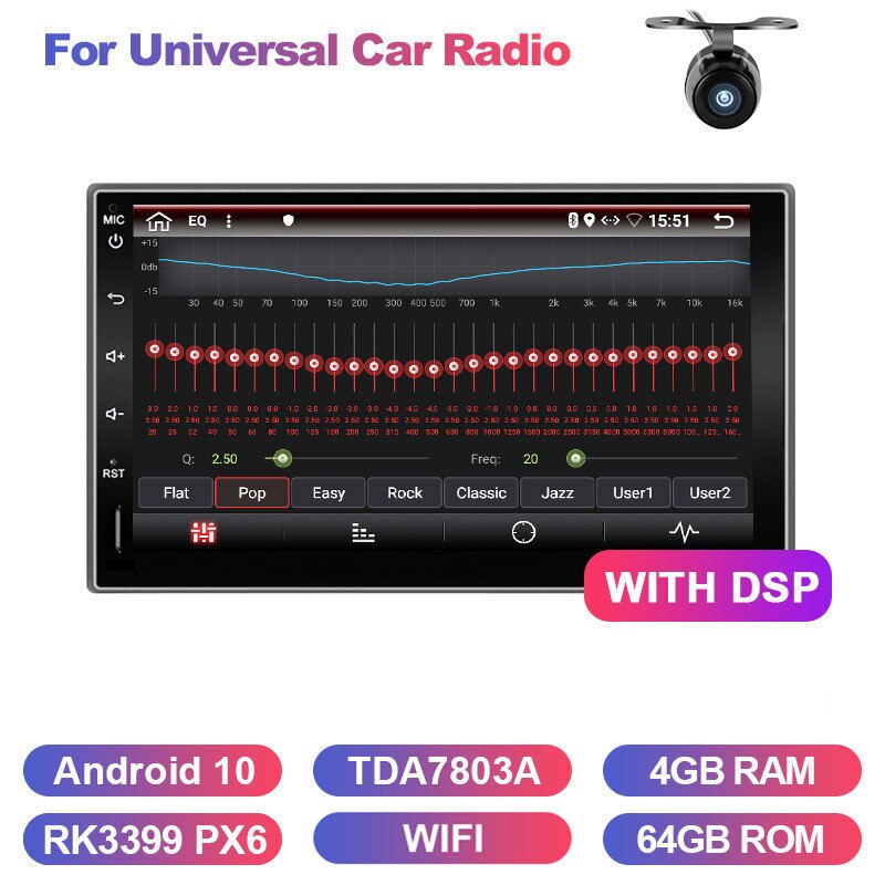 Eunavi 7'' 2 din car radio cassette recorder Android 10 multimedia player 2din auto GPS Navigation For Nissan automotivo NO DVD