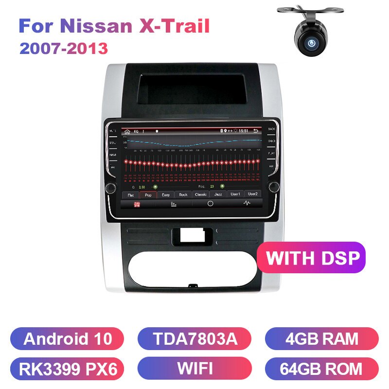 Eunavi Car Radio Video Player For Nissan X-Trail XTrail X Trail T32 T31 Qashqai 2007-2013 Navigation auto stereo Android 2 din