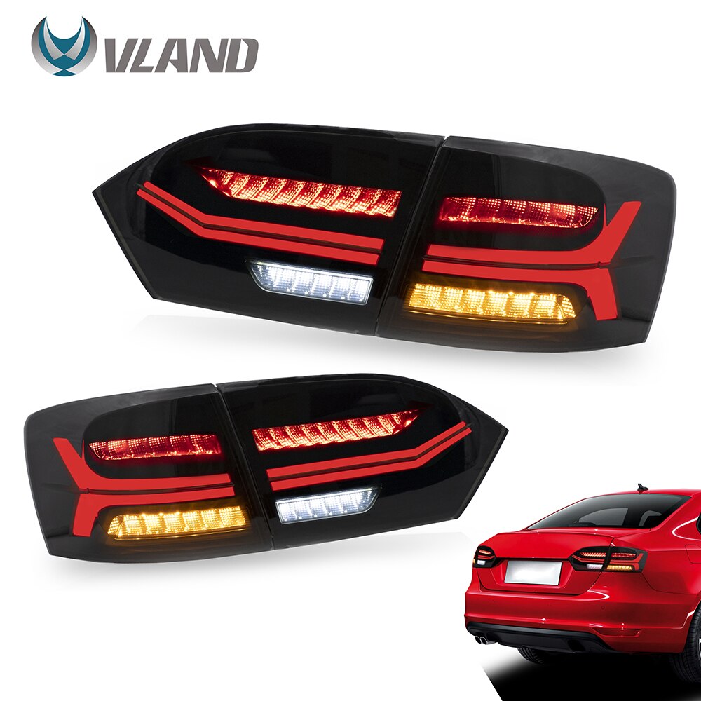 VLAND Tail Lights Assembly For 2012-2019 Volkswagen Jetta Sagitar 6th Generation Tail Lamp For Sedan Sequential Turn Signal