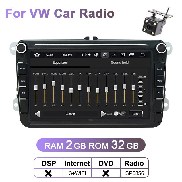 Eunavi 2 Din Android Car Multimedia DVD For VW Passat CC Polo GOLF 5 6 Touran EOS T5 Sharan Jetta Tiguan RNS510 Autoradio GPS 4G