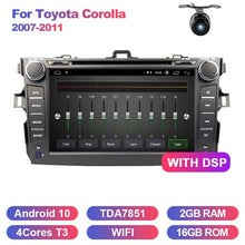 Load image into Gallery viewer, Eunavi 2 din Android 10 TDA7851 car dvd multimedia for Toyota Corolla 2007 2008 2009 2010 2011 GPS stereo radio PC touch screen