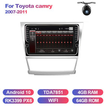 Load image into Gallery viewer, Eunavi car multimedia player radio gps navigation for Toyota camry 2007 2008 2009 2010 2011 auto stereo Android 10 no dvd 2 din