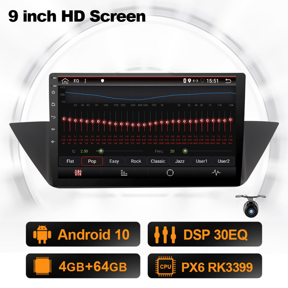 Eunavi DSP Android Car Radio Stereo For BMW X1 E84 2009 - 2015 iDrive 2 Din Autoradio Multimedia Player GPS Navi 2Din Head unit