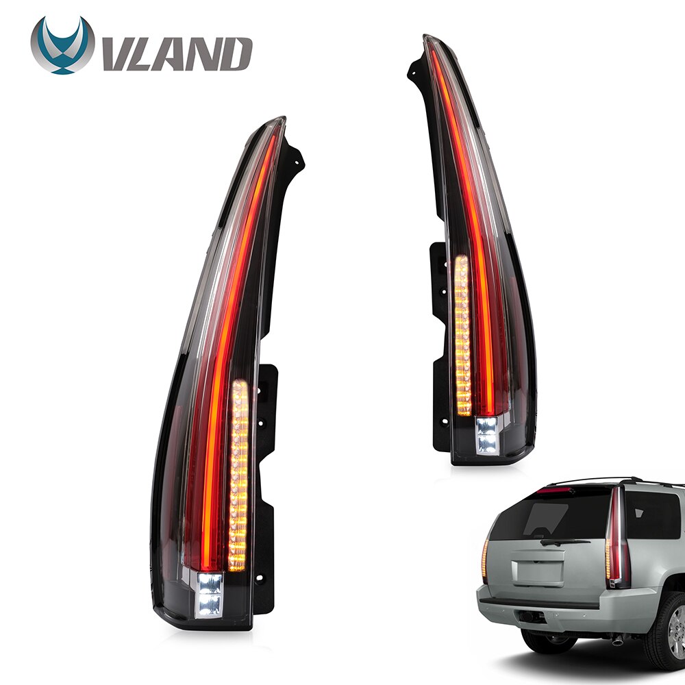 VLAND Car Accessories Tail Lights Assembly For GMC Yukon 2007-2014 Chevy Tahoe/Suburban Tail Lamp Turn Signal Reverse Lights