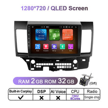 Load image into Gallery viewer, Eunavi 4G 2 Din Android 11 For Mitsubishi Lancer 2010 - 2016 Car Radio Multimedia Video Player Android Auto CarPlay 2din DVD GPS