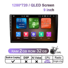 Load image into Gallery viewer, Eunavi 4G 2DIN Android 11 Car Radio Stereo Multimedia Video Player Universal Head unit DVD GPS 9inch 10.1inch QLED Screen 6+128G