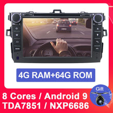 Load image into Gallery viewer, Eunavi 2 din Car dvd Android 9 Multimedia Player for Toyota Corolla 2007 2008 2009 2010 2011 radio gps stereo headunit 4G 64GB