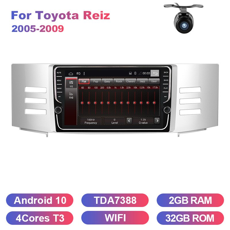 Eunavi Android car radio stereo multimedia for Toyota Reiz 2005-2009 double 2 din headunit TDA7851 GPS Navigation audio pc