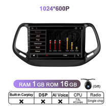 Load image into Gallery viewer, Eunavi 4G Android 11 car radio stereo multimedia player for Jeep Compass 2017 - 2019 head unit GPS Subwoofer USB 2 din 2din dvd