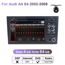 Load image into Gallery viewer, Eunavi 2 Din Car radio multimedia Player Automotivo For Audi A4 S4 2002-2008 2din stereo dvd cd gps navigation 4G 64GB Headunit