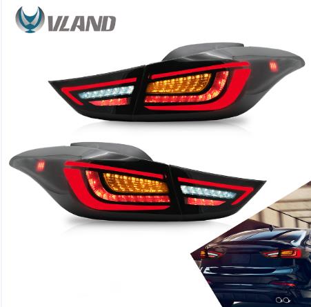 VLAND Car Accessories LED Tail Lights Assembly For 2011-2016 Hyundai Elantra 2013-2014 Elantra Coupe Tail Lamp Full LED DRL
