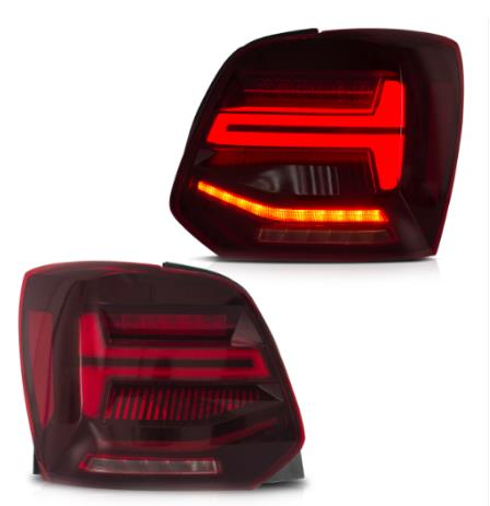 VLAND Tail lights Assembly for Volkswagen Polo 2011-2017 Taillight Tail Lamp with Turn Signal Reverse Lights LED DRL light