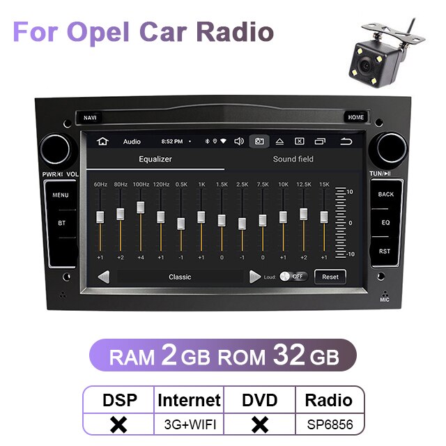 Eunavi 2 Din 4G DSP Android Car Radio DVD GPS Stereo Player For Opel Astra H G J Vectra Antara Zafira Corsa Vivaro Meriva Veda