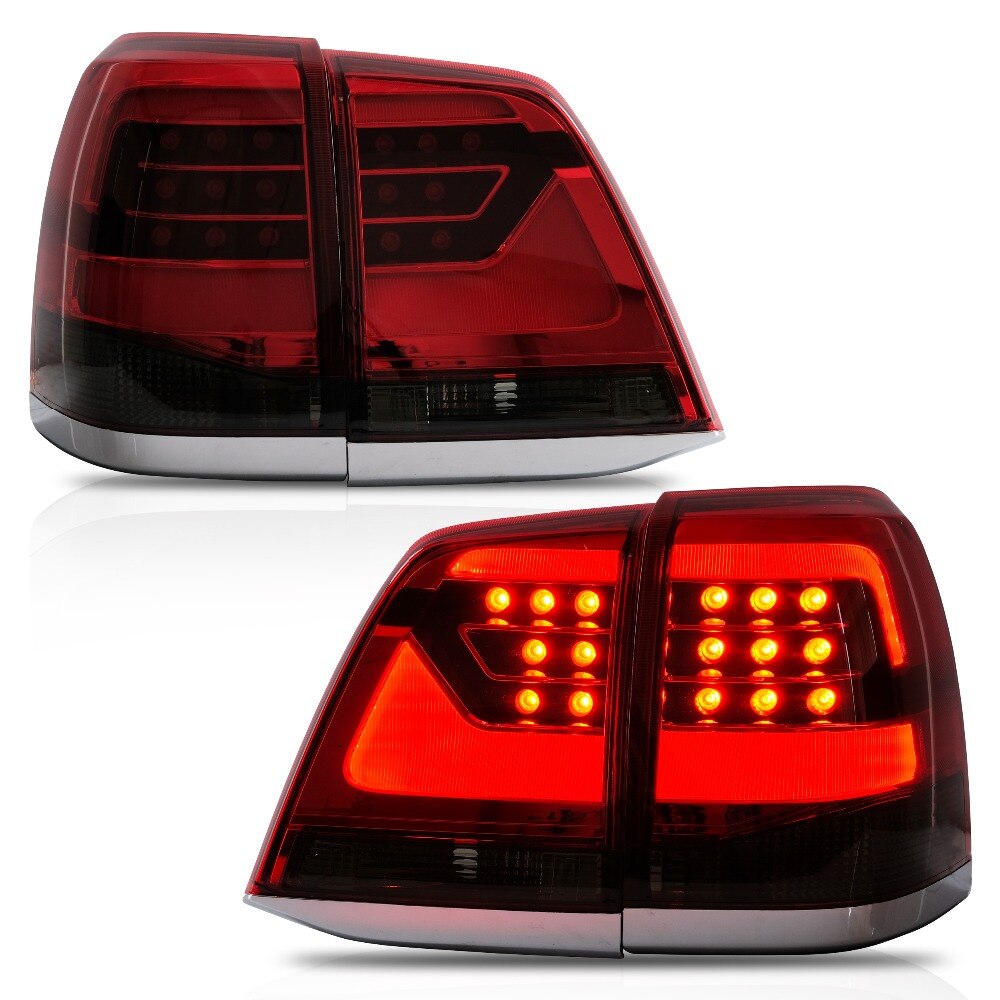 VLAND Tail Lights Assembly For Toyota Land Cruiser 2008-2015 Taillights Tail Lamp With Turn Signal Reverse Lights DRL Light