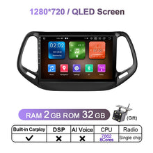 Load image into Gallery viewer, Eunavi Car Radio GPS For Jeep Compass 2017 2018 2019 Android 11 4G DSP 8Core 2 Din Carplay 128G Multimedia Player Navigation DVD