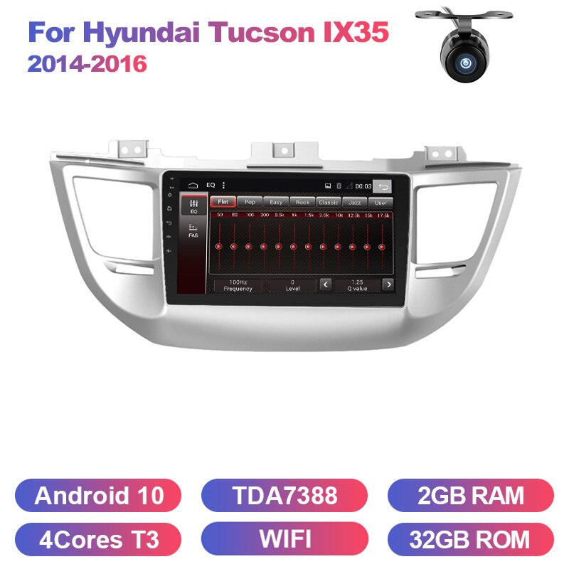 Eunavi Android system 2 din car multimedia radio player for Hyundai Tucson IX35 2014-2016 gps navigation headunit 4G 64GB no dvd