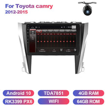 Load image into Gallery viewer, Eunavi android 10 car radio gps multimedia player For Toyota Camry 2012-2015 navigation radio video audio wifi touch screen BT